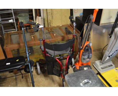A mobility walker with brakes