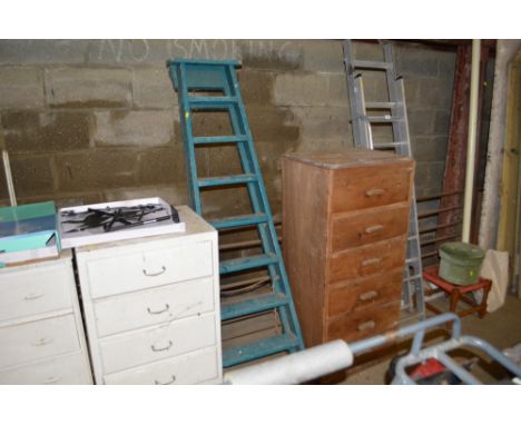 A wooden step ladder