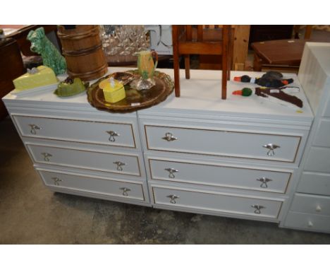 A pair of bedroom chest fitted three drawers