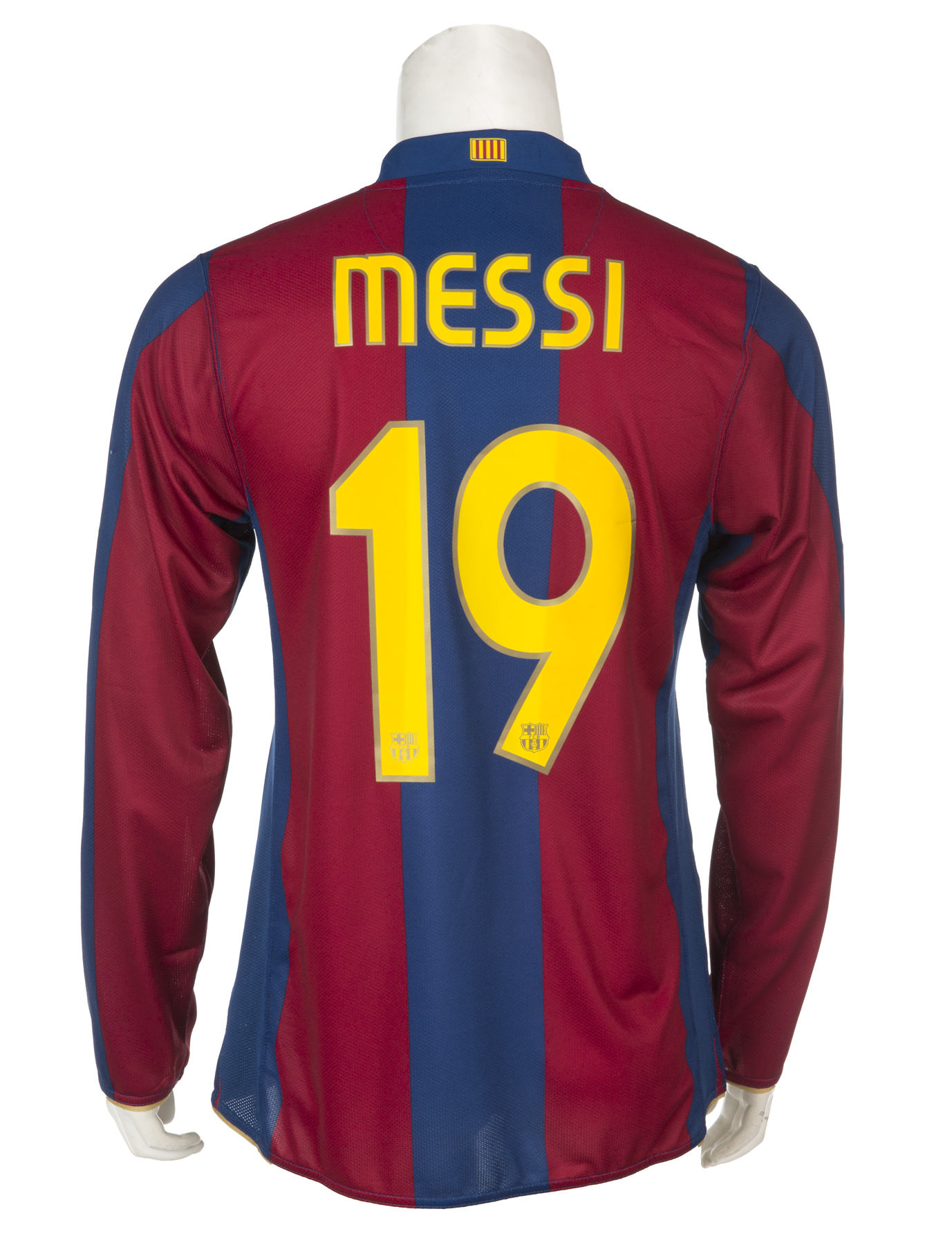 A Nike brand longsleeve FC Barcelona jersey match worn by Lionel Messi