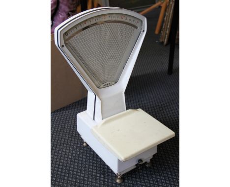 A large set of white W&T Avery scales.