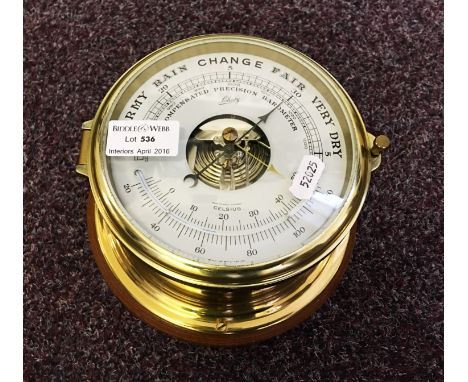 A brass cased Schatz ships barometer / thermometer combination.