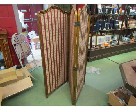 A three fold gilded screen a/f, 154cm tall