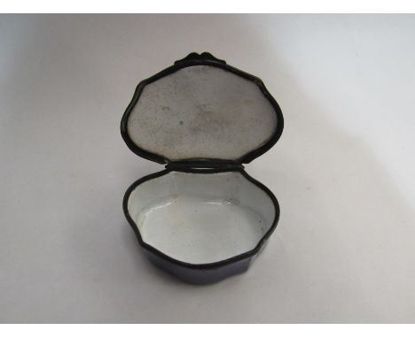 A hand-painted enamel snuff box. Cries of London "Sweet Cherries", 7cm x 5cm x 3cm