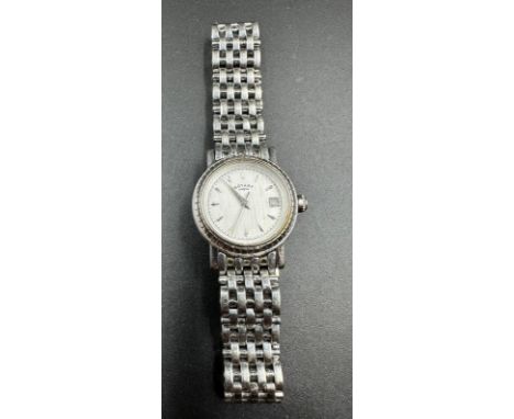 A ladies Rotary wrist watch with metal link bracelet 