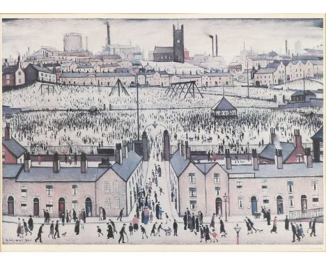 *Laurence Stephen Lowry RA (1887-1976)‘Britain at Play’offset lithograph, signed 'L S Lowry' in pencil l.r., with the Fine Ar