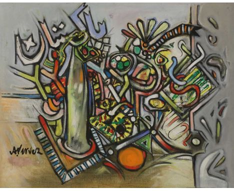Ahmed Parvez (Pakistani, 1926-1979) Untitledsigned 'A Parvez' l.l, oil on canvas61 x 76cm, unframedCondition report: Please n