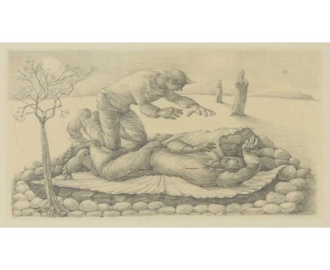 *Betty Swanwick RA (1915-1989)'The Awakening'signed and dated 'Betty Swanwick '76' l.r., pencil32.5 x 56cmExhibited: Royal Ac