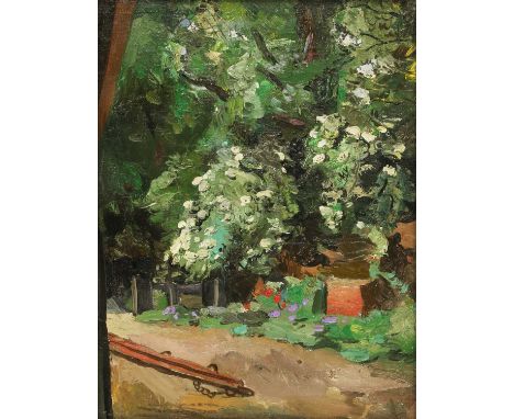 Allan Walton (1891-1948)'Pair of shafts'oil on canvas 36.5 x 28.5cmProvenance: With Sally Hunter Fine Art, London, 'Under Eas