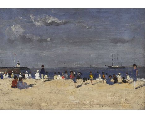 *Campbell Archibald Mellon (1876-1955)'Gorleston Beach'signed 'C A Mellon', inscribed as titled and dated 1926 verso, oil on 