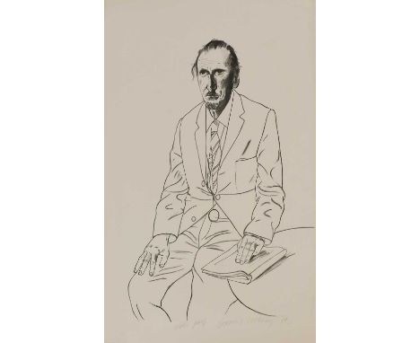 *David Hockney RA (b.1937)'The Connoisseur', 1969lithograph studio proof, signed and dated '69 in pencilsheet 76 x 57cm, unfr
