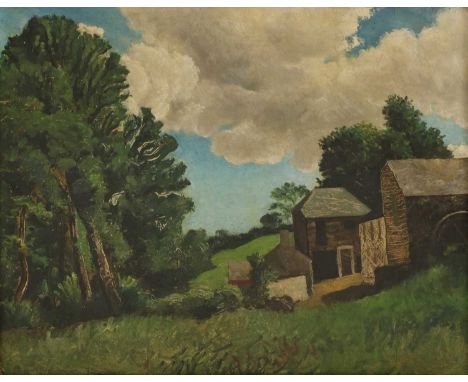 *John Aldridge RA (1905-1983)'Cornwall, Summer, 1931'signed and inscribed with title verso, with partially-covered exhibition