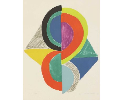 *Sonia Delaunay (French, 1885-1979)'Losange'lithograph in colours, signed and dated 'Sonia Delauney 69' in pencil l.r. and nu
