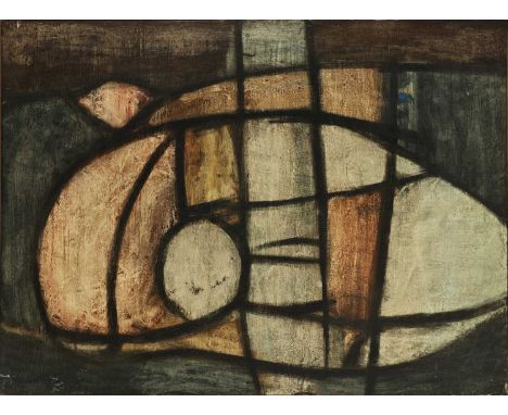 *Robert Sadler (1909-2001)Abstract composition (1964)signed 'Sadler' l.l. and dated 1964 on artist's label verso, oil on pane