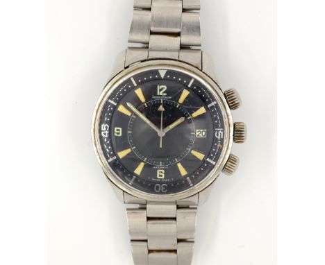 Gentleman's Jaeger-LeCoultre Memovox Polaris E859 diver's wristwatch c.1968 with KonTiki stainless steel bracelet Condition R