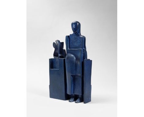 Dia Azzawi (Iraq, born 1939)Guarding his Mysterious Gift No.2  bronzesigned 'AZ', numbered and dated, number 4 from an editio