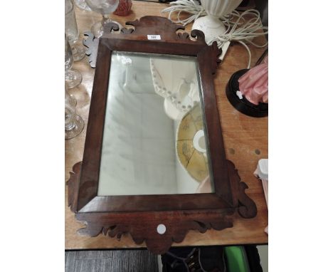 A vintage mahogany framed Chippendale styled mirror 59.5cm x 37.5cm&nbsp;