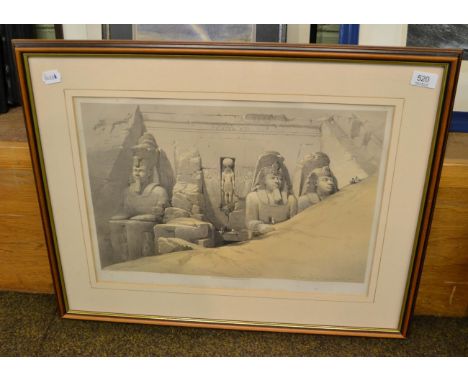 David Roberts (British, 1796-1864) Front Elevation of the Great Temple of Aboosimble [Abu Simbel]_Nubia, 1848, London, F.G. M