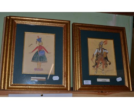 A set of five limited edition 'Designs of the Bolshoi Nutcracker 1919'  302/5000 (5)