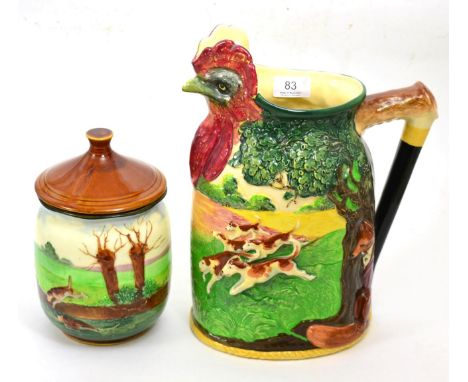 A Royal Doulton limited edition 60/500 Master of Foxhounds MFH presentation hunting jug circa 1930, designed by Charles Noke 