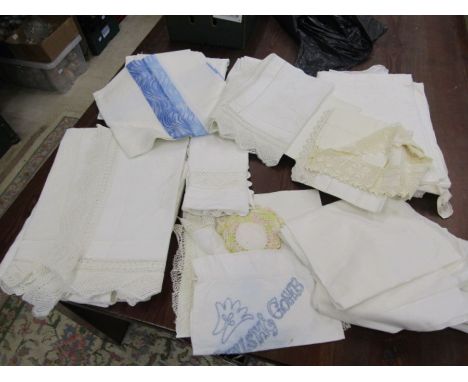 A collection of vintage linens