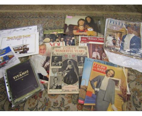 Royal newspaper ephemera and vintage magazines