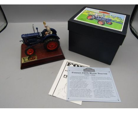 Brittains Fordson Major e27n model tractor complete in box with cert and plinth