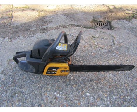 McCullock petrol chainsaw and a Black and Decker hedge trimmer