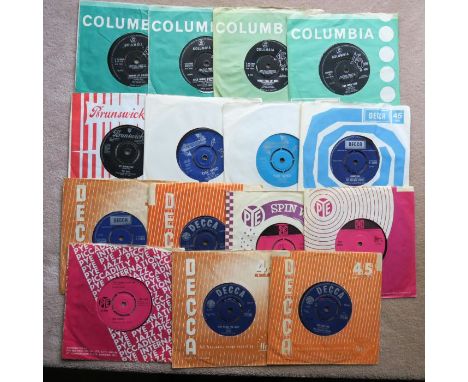 Lot of 15 60's singles Yardbirds Kinks The Who Rolling Stones, please see the images for the titles, all in used condition.Wo