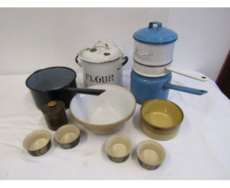 Vintage enamel and ceramic kitchenalia&nbsp;
