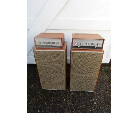 Vintage Leak speakers and FM tuner etc (no plugs)