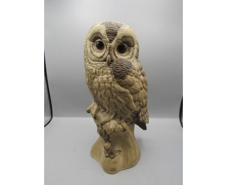 A signed Poole pottery owl 33cm tall