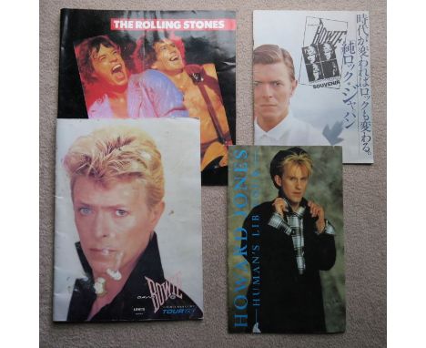 David Bowie Rolling Stones Howard Jones lot of Two Tour Programmes 1981 1985Great lot of 4 programmes, they are used and crea