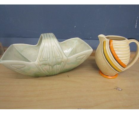 Sylvac art deco fruit basket and Wade jug