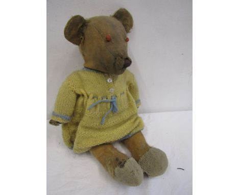 A well loved vintage bear