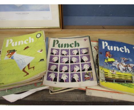 A quantity of Punch magazines from the 1950's