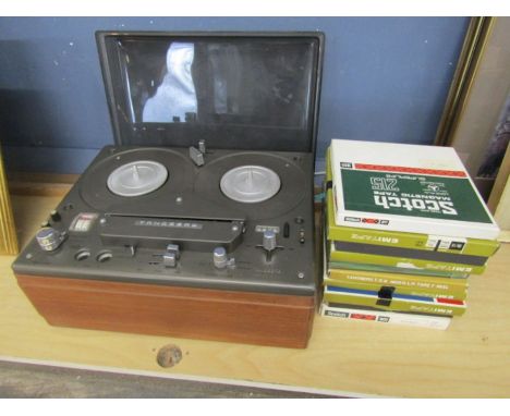 Vintage Tandberg reel 2 reel player with films (no plug)