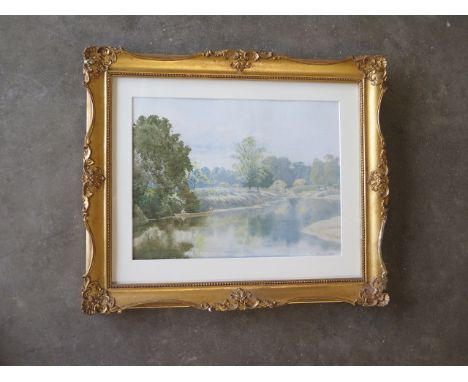 Sir Charles D'Oyly (1781-1845) attributed, 'Jalpaiguri, India, river scene with fishermen in a boat', watercolour 24cm x 32cm