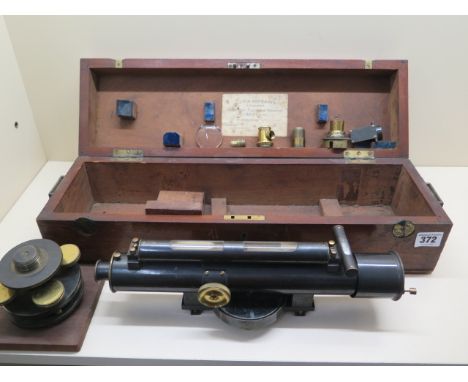 A surveyors level Theodolite by J.W Archbutt, Lambeth, London, in box 