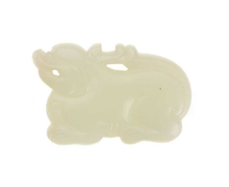 CHINESE JADE FIGURE, 20TH CENTURY modelled as a mythical creature, posed seated5cm longCondition overall is good, additional 