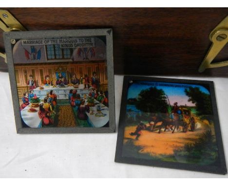 A good collection of coloured magic lantern slides.