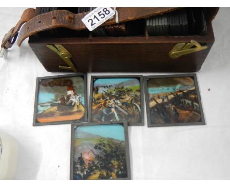 A good collection of coloured magic lantern slides.