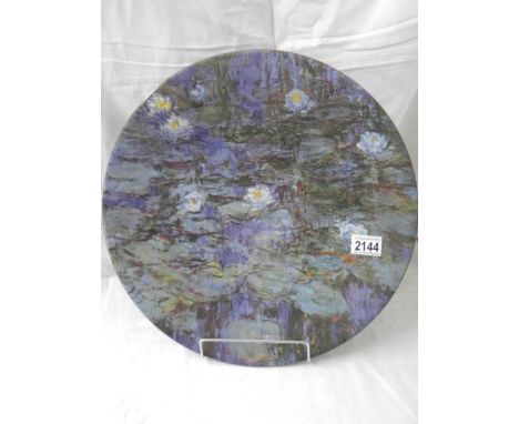 A large Goebel Artis Orbis wall plaque 'Claude Monet Nympheas III', limited edition, 99/1000, waterlilies.