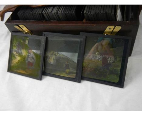 A good collection of coloured magic lantern slides.