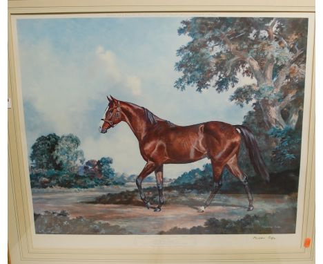 Madeleine Selfe - Pinser, winner of the Derby 1953, lithograph, signed in pencil to the margin, published by Frost &amp; Reed