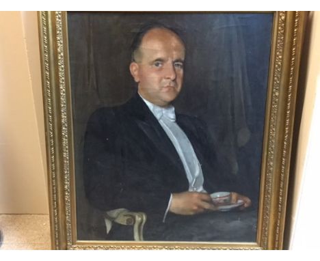 W. R. WEISS,HALF LENGTH PORTRAIT OF A GENTLEMAN, SEATED IN EVENING DRESSoil on canvas, signed lower left80cm x 66cmFramed