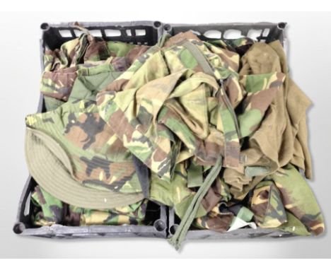 Two crates of DPM army clothing