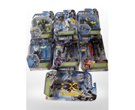 Seven Mattel Max Steel figures, boxed 