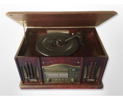 A vintage style music centre, width 52 cm 