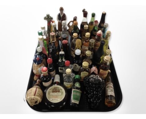 A collection of alcohol miniatures including Scotch Whisky, Cognac etc 